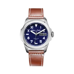 Eden Park Brown leather quartz watch